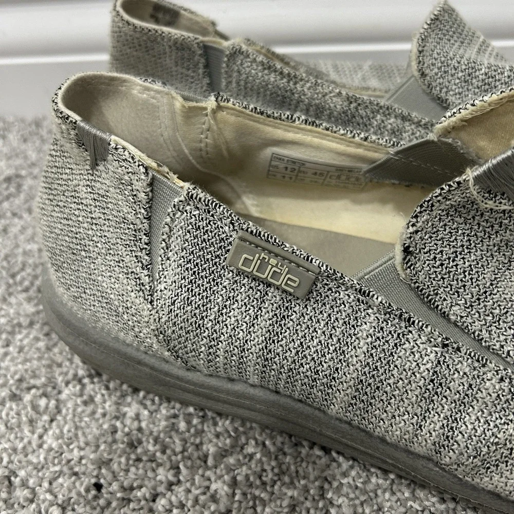 Hey Dude Chan Stretch Grey Melange Slip On Shoes‎ Casual Loafers Men's Size 12